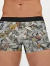 Мужские трусы боксеры / желто-серый каменный узор
