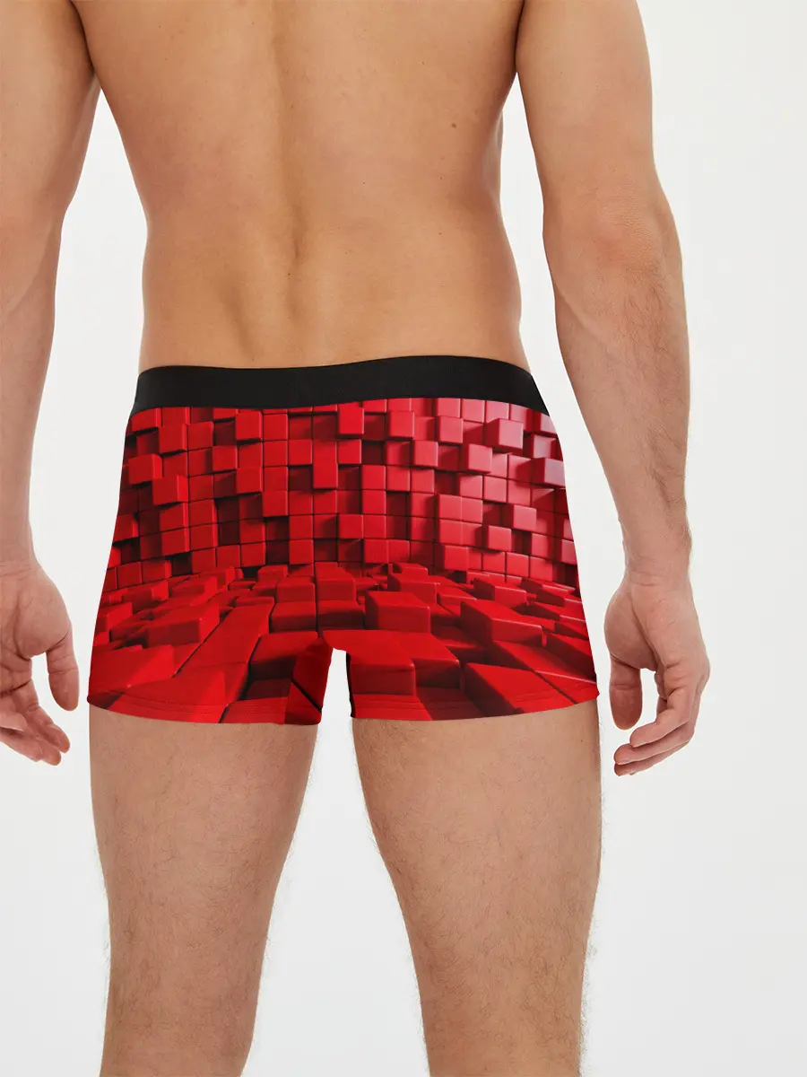 Мужские трусы боксеры / 3D кубики