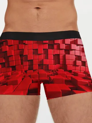 Мужские трусы боксеры / 3D кубики