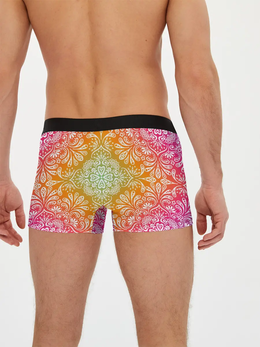 Мужские трусы боксеры / Цветочный узор