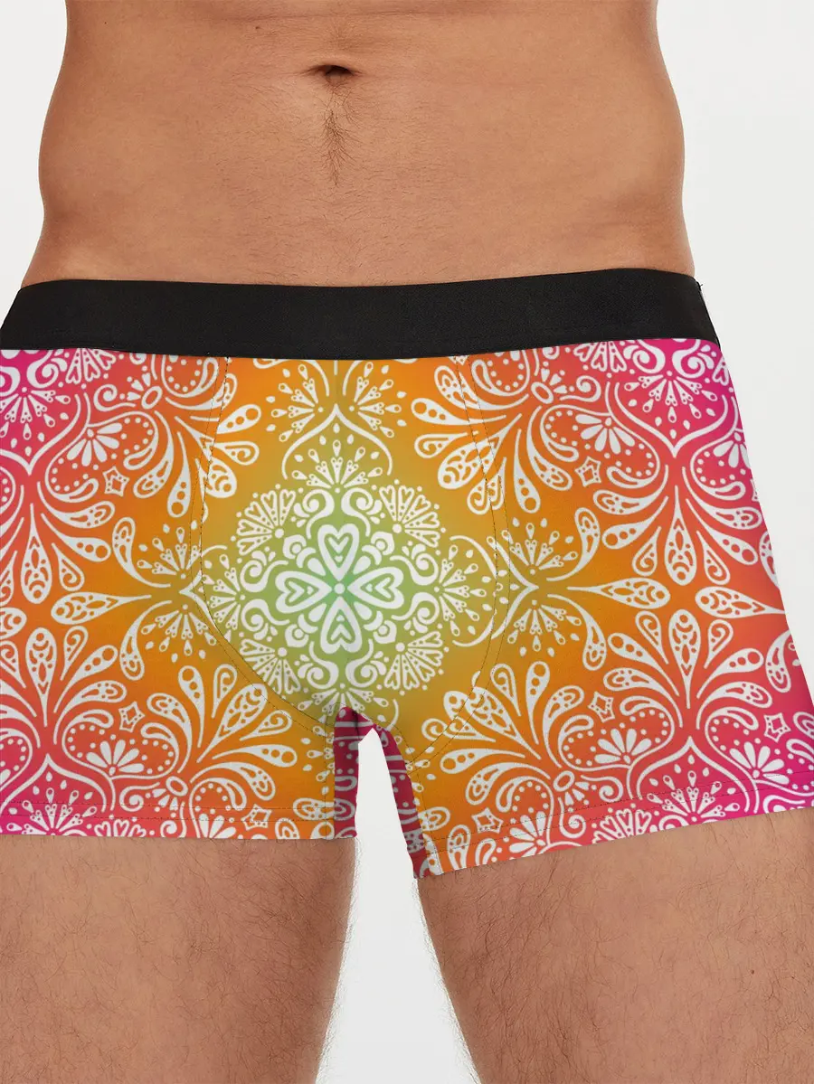 Мужские трусы боксеры / Цветочный узор
