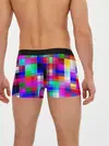 Мужские трусы боксеры / РАЗНОЦВЕТНЫЕ ПИКСЕЛИ / КУБЫ
