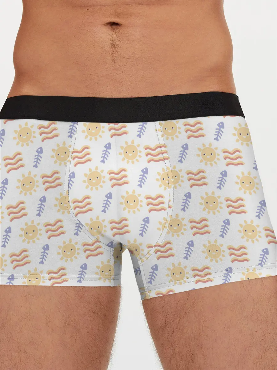 Мужские трусы боксеры / летнее солнце и волны