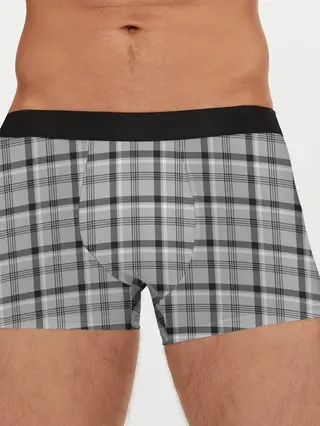 Мужские трусы боксеры / Черная клеточка