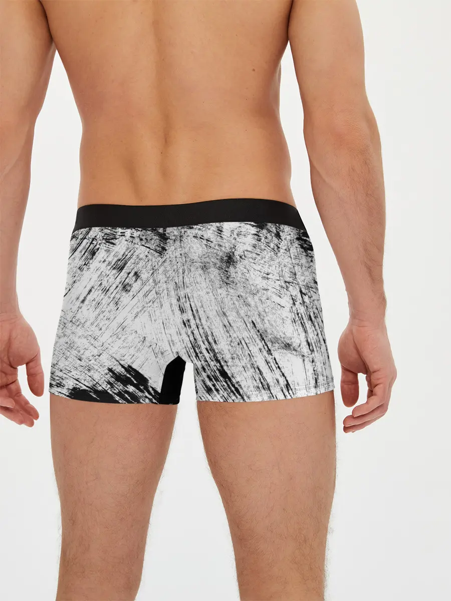 Мужские трусы боксеры / Серые штрихи