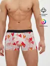 Мужские трусы боксеры / Ванильные сердечки