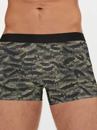 Мужские трусы боксеры / Камуфляж с щуками