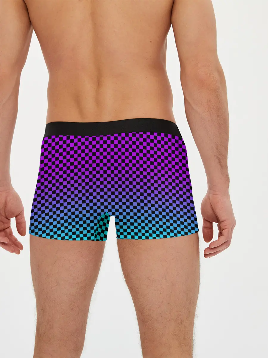 Мужские трусы боксеры / НЕОНОВАЯ ШАХМАТКА