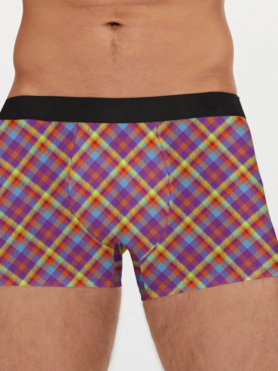 Мужские трусы боксеры / Клеточный узор
