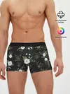 Мужские трусы боксеры / Белые хризантемы