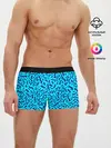 Мужские трусы боксеры / Неоновые синие узоры