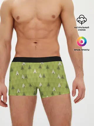 Мужские трусы боксеры / Лес | Текстура