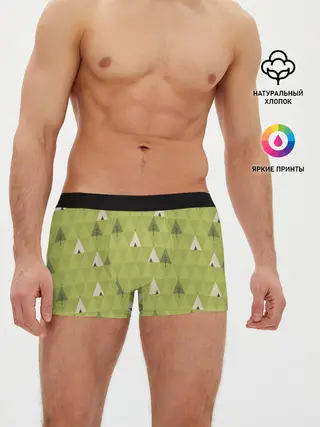 Мужские трусы боксеры / Лес | Текстура