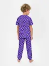 Детская пижама с брюками / Синие острые узоры