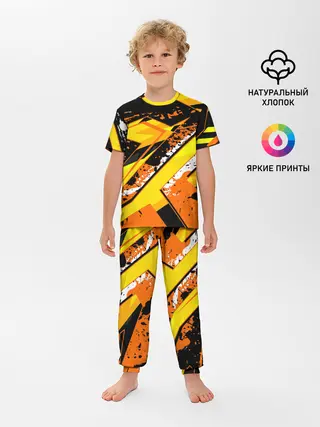 Детская пижама с брюками / orange cheeky rust