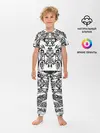 Детская пижама с брюками / ТАТУ ЧЕРНО БЕЛОЕ УЗОР