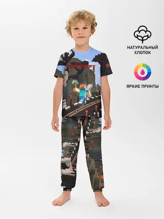 Детская пижама с брюками / Minecraft
