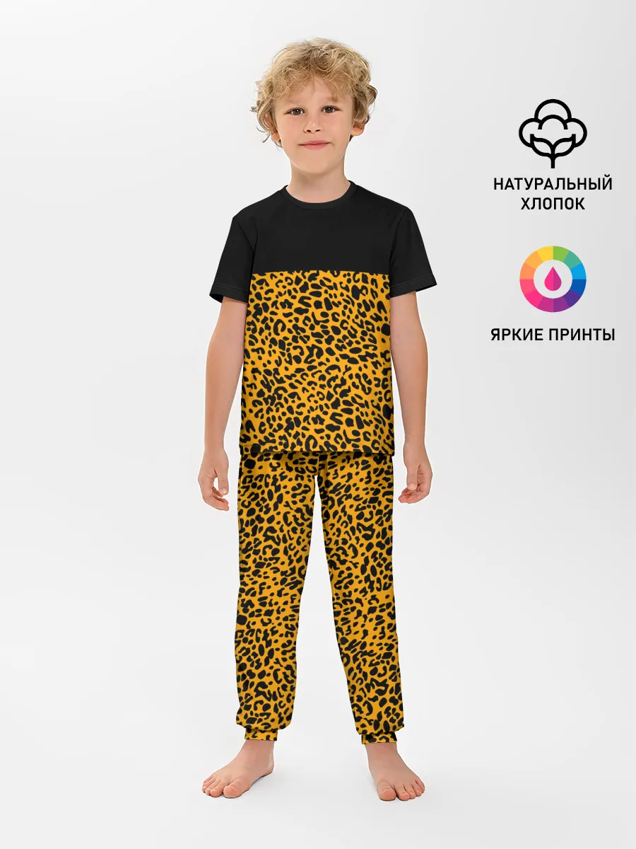 Детская пижама с брюками / СТИЛЬ ЛЕОПАРДА