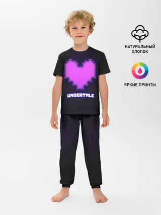 Детская пижама с брюками / UNDERTALE PURPLE HEART