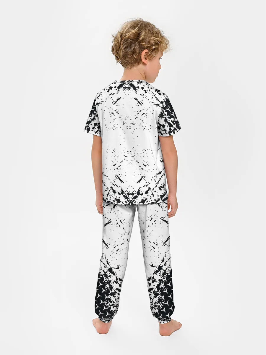 Детская пижама с брюками / Mercedes | брызги красок,