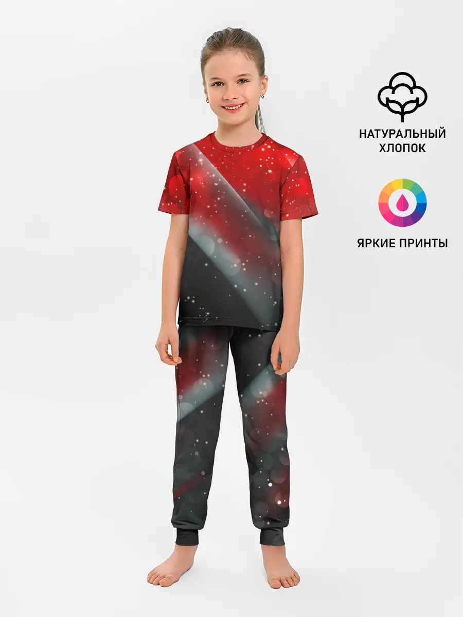 Детская пижама с брюками / Red & Black
