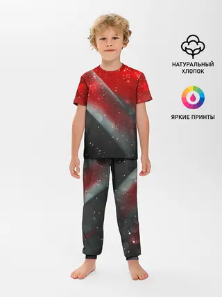 Детская пижама с брюками / Red & Black