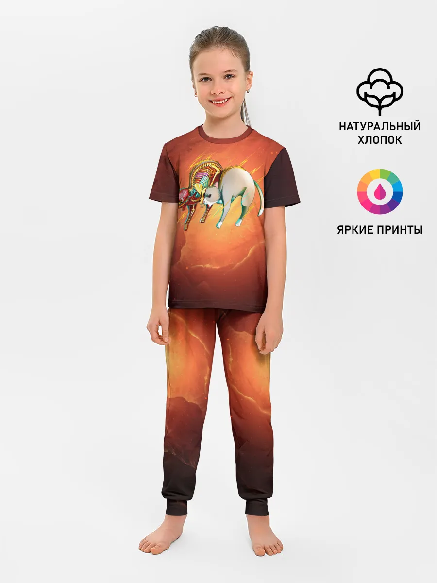 Детская пижама с брюками / Cat 50/50