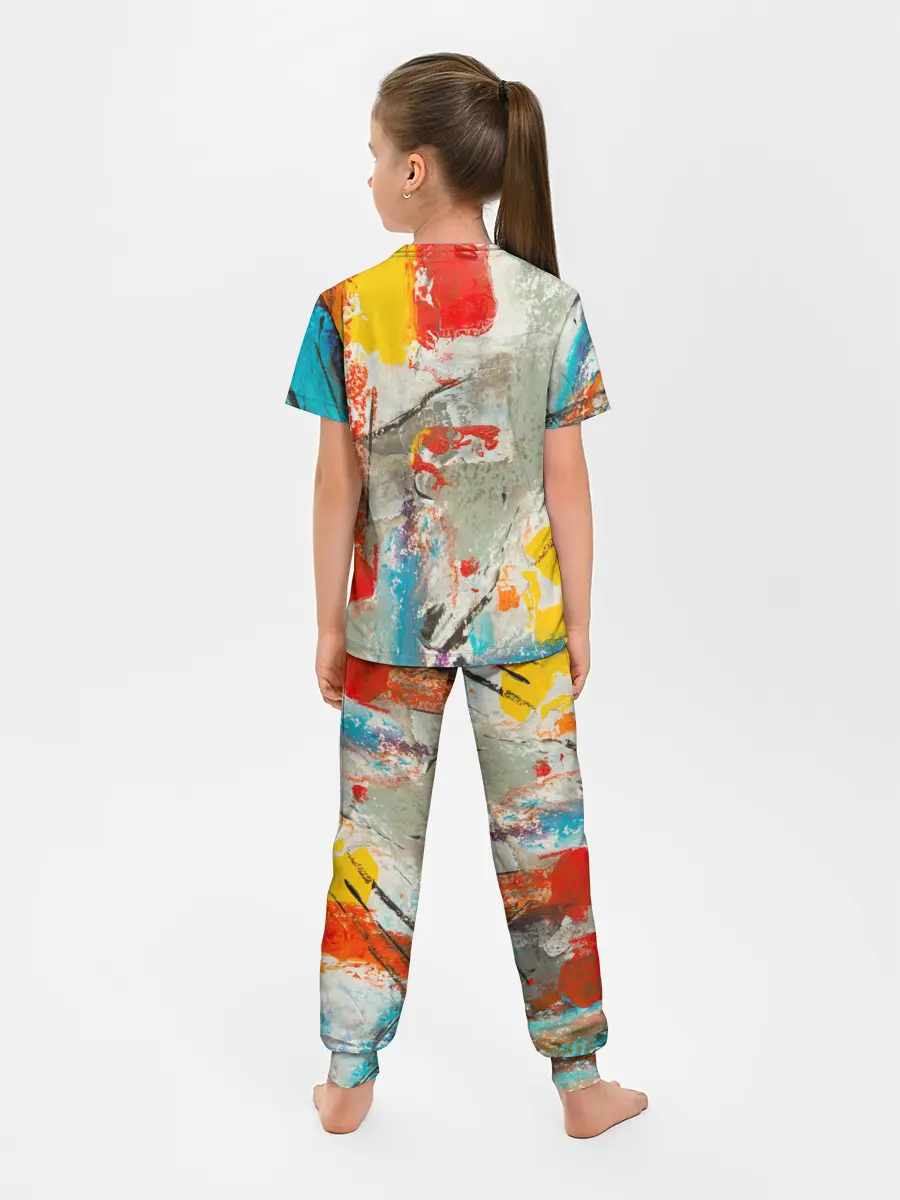 Детская пижама с брюками / Буйство красок 3D