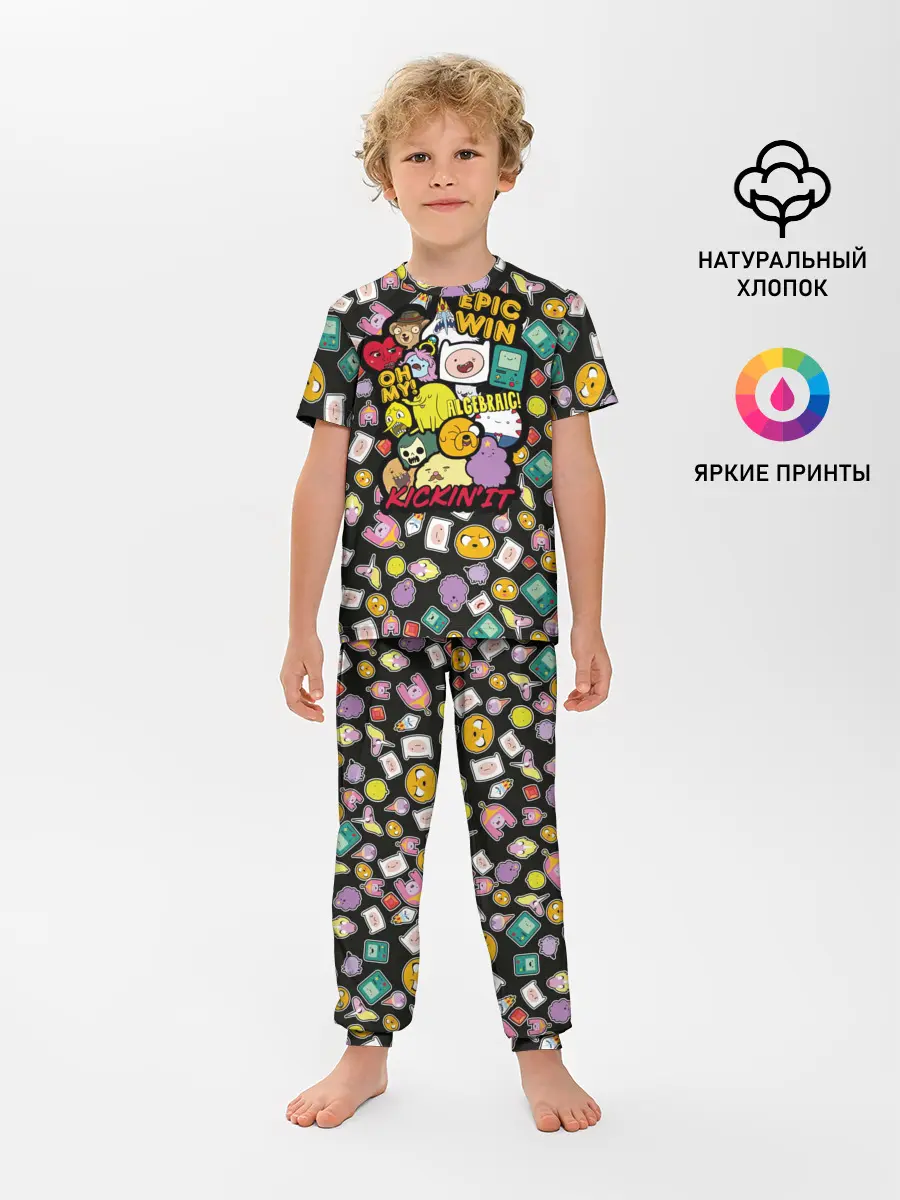 Детская пижама с брюками / Adventure Time stickers