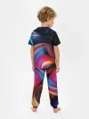 Детская пижама с брюками / Цветные неоновые волны