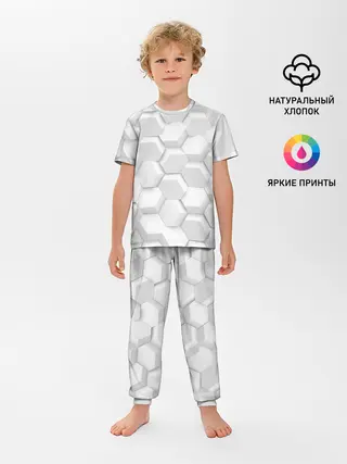 Детская пижама с брюками / 3D WHITE