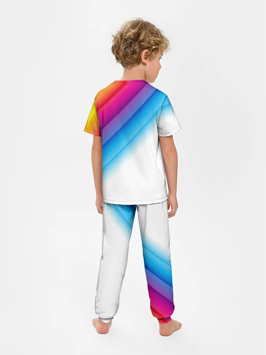 Детская пижама с брюками / РАДУЖНЫЕ ПОЛОСЫ | RAINBOW