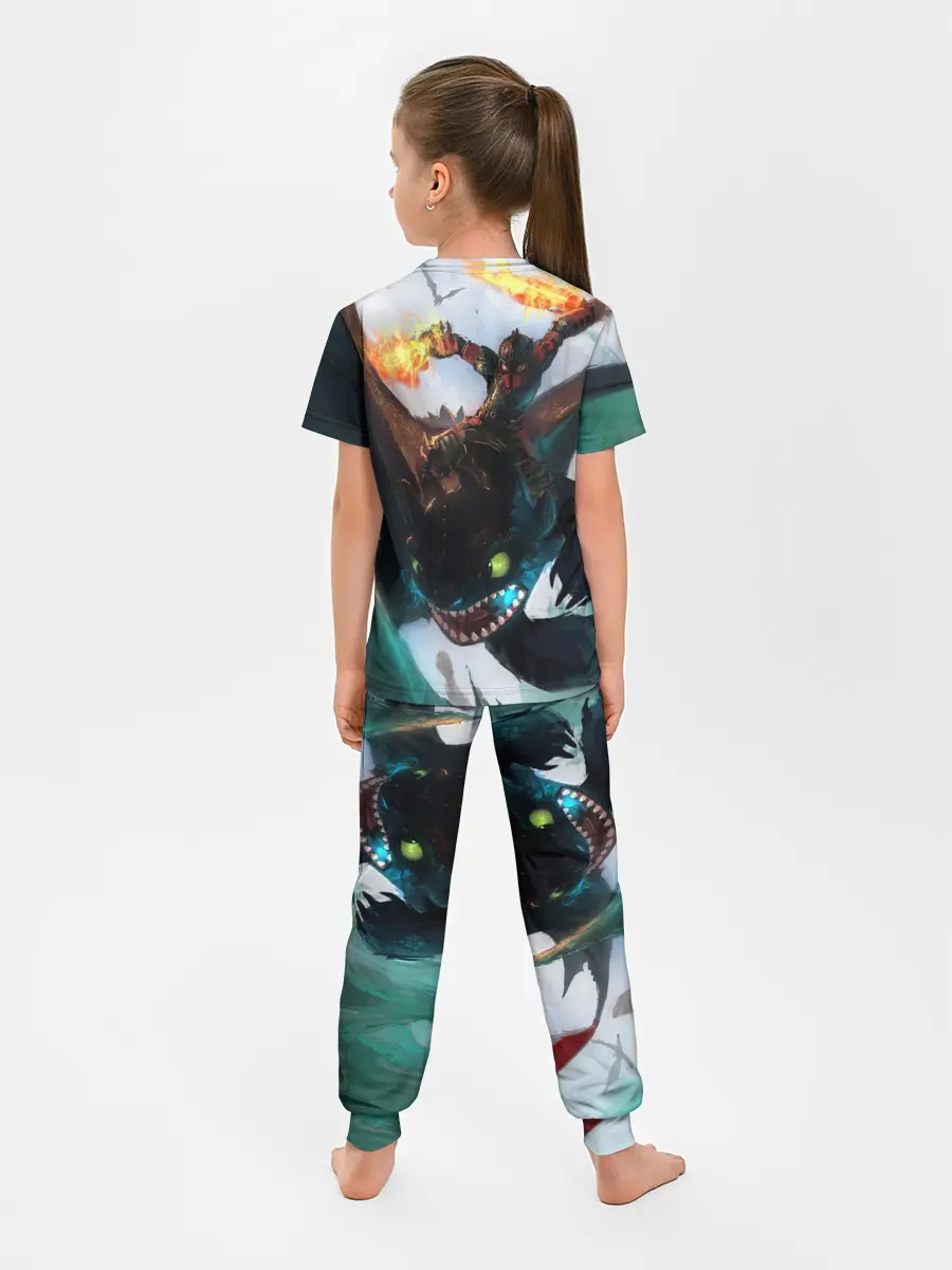 Детская пижама с брюками / как приручить дракона