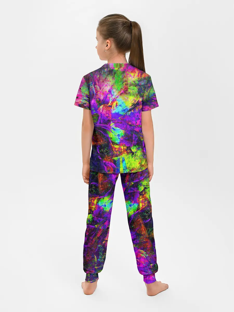 Детская пижама с брюками / Буйство цвета