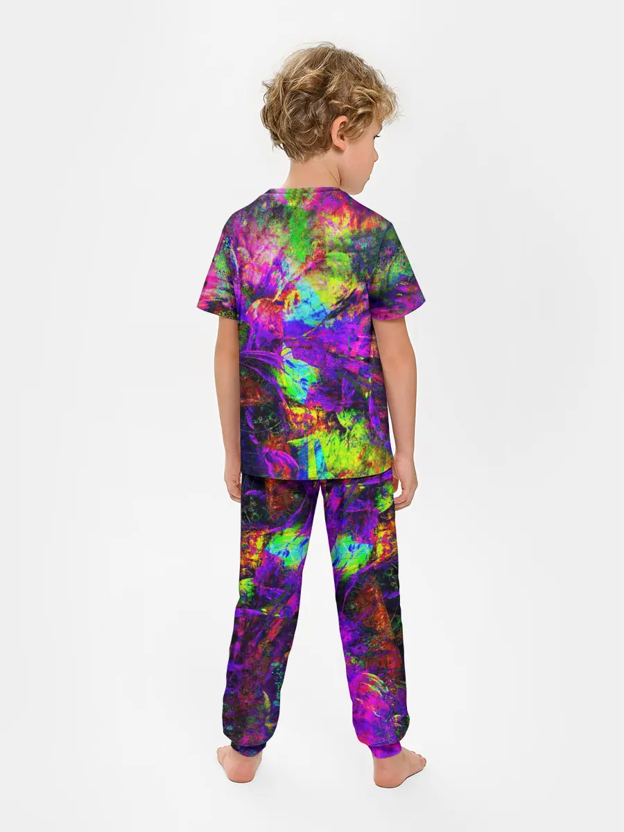 Детская пижама с брюками / Буйство цвета