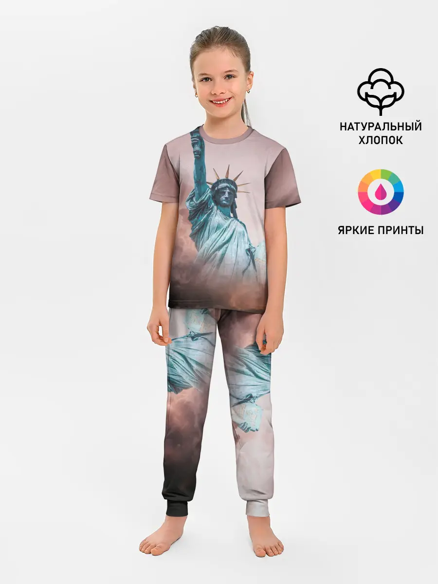 Детская пижама с брюками / Статуя свободы