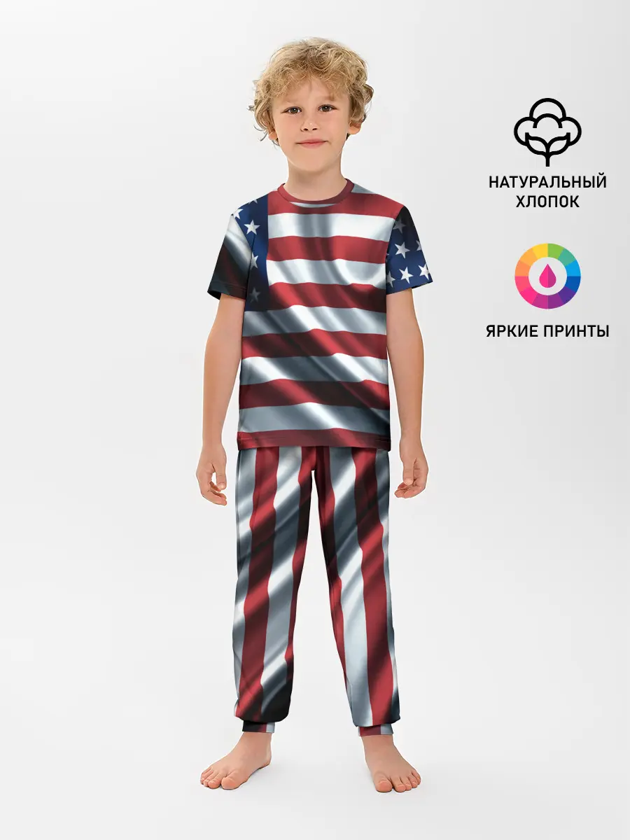 Детская пижама с брюками / Символика Америки