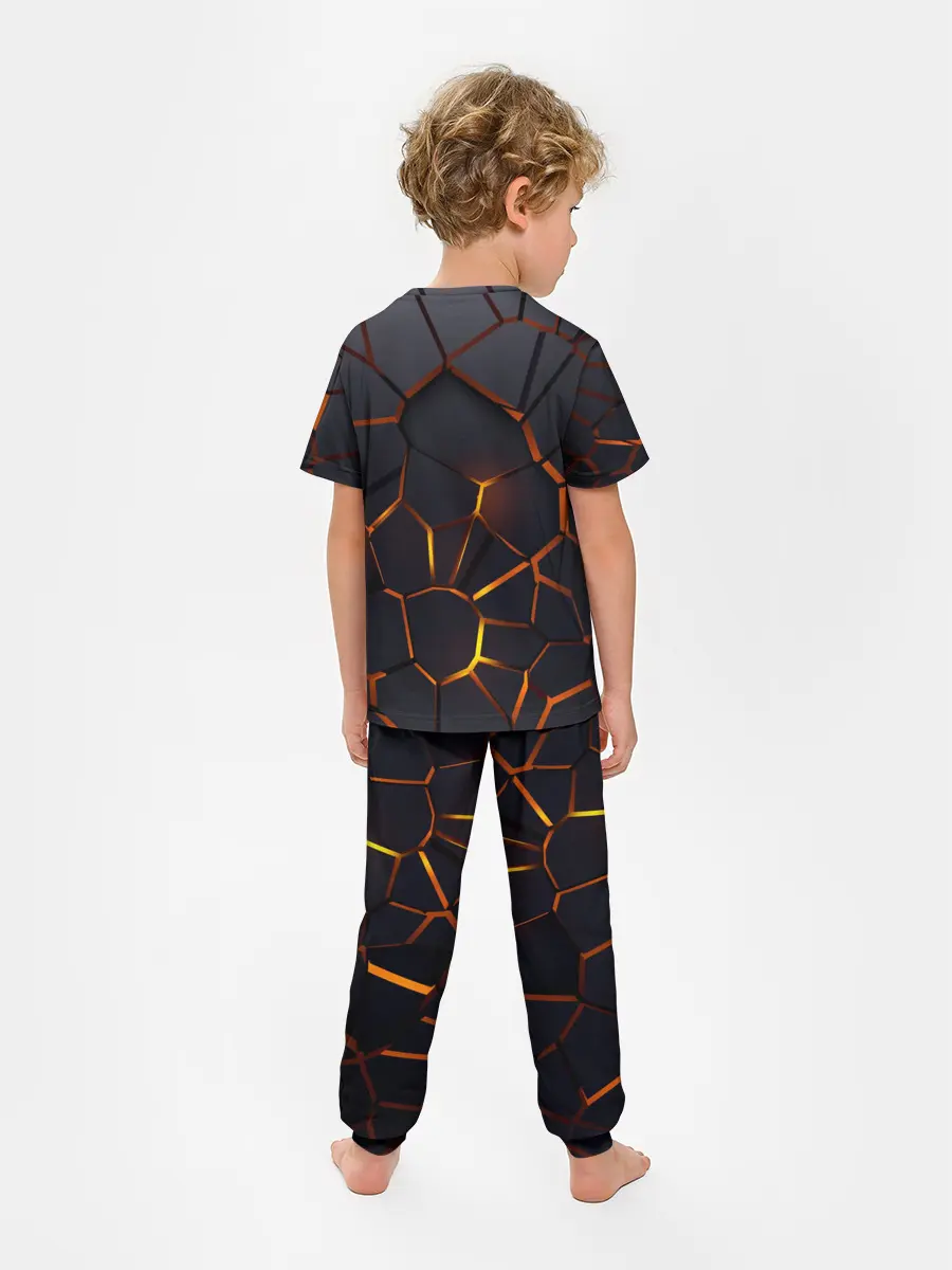 Детская пижама с брюками / Volvo 3D геометрия