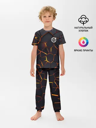 Детская пижама с брюками / Volvo 3D геометрия