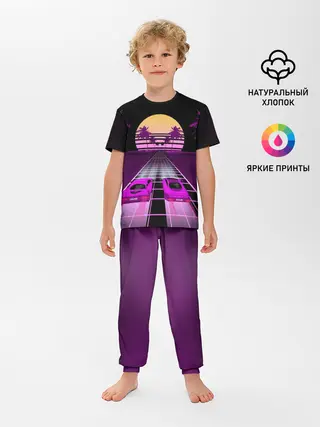 Детская пижама с брюками / Vaporwave
