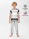 Детская пижама с брюками / White 3d lines