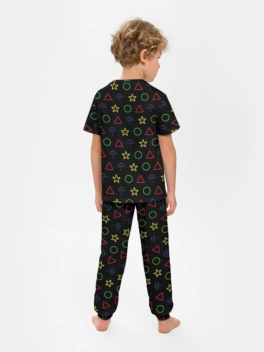 Детская пижама с брюками / ИГРА В КАЛЬМАРА, ФИГУРКИ ИГРЫ, ПЕЧЕНЬЕ