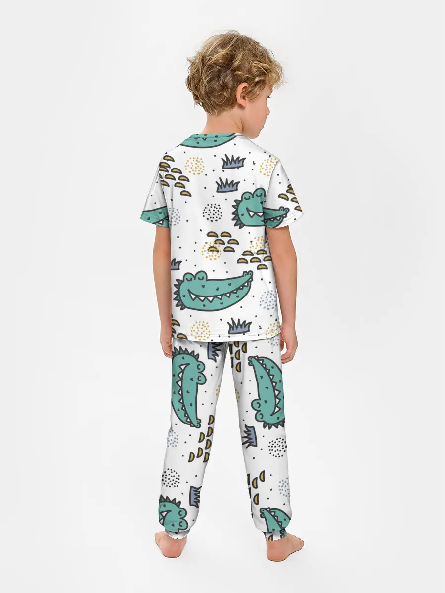 Детская пижама с брюками / Милый крокодил