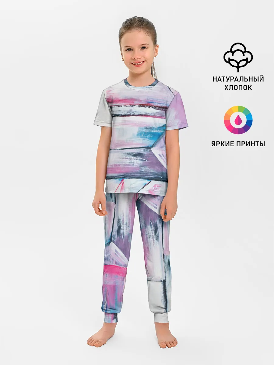 Детская пижама с брюками / Цветные мелки