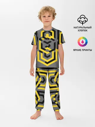 Детская пижама с брюками / Геометрия узор