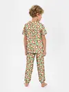 Детская пижама с брюками / Тигрята, еловые ветки и желуди