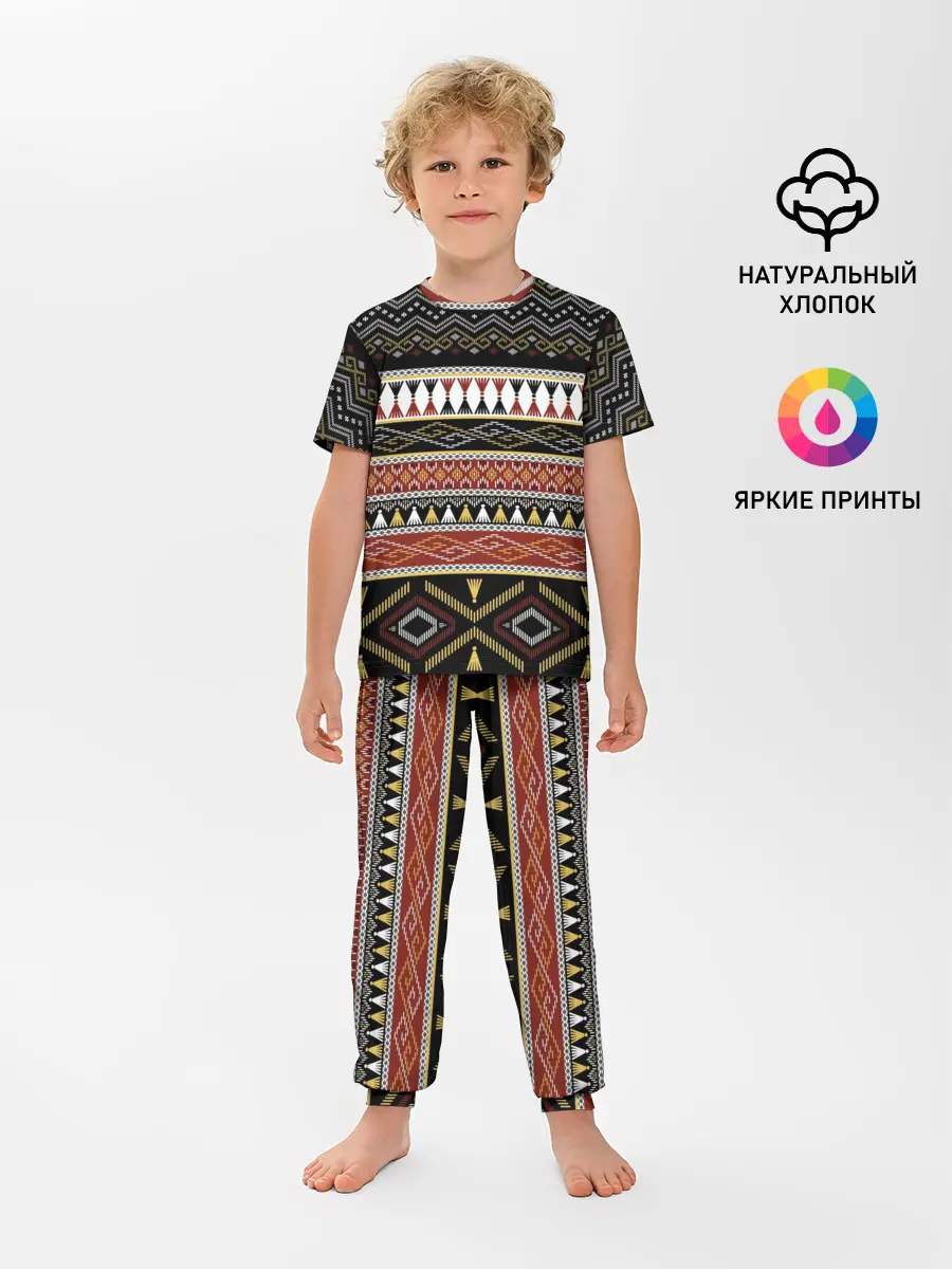Детская пижама с брюками / Этническая африка