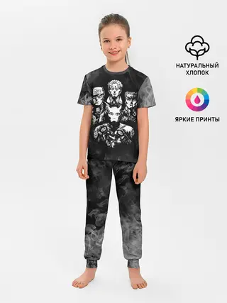Детская пижама с брюками / Diamond is Unbreakable gray