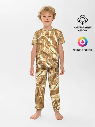 Детская пижама с брюками / Мятая Фольга