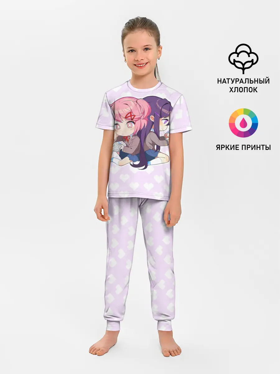 Детская пижама с брюками / Chibi Natsuki and Yuri